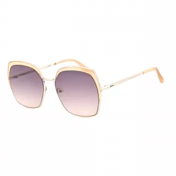 Óculos de sol de mulher GUESS GF0410-5933F - Armação preta brilhante, lentes degradê fumé, 59 mm