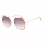 Óculos de sol de mulher GUESS GF0410-5933F - Armação preta brilhante, lentes degradê fumé, 59 mm