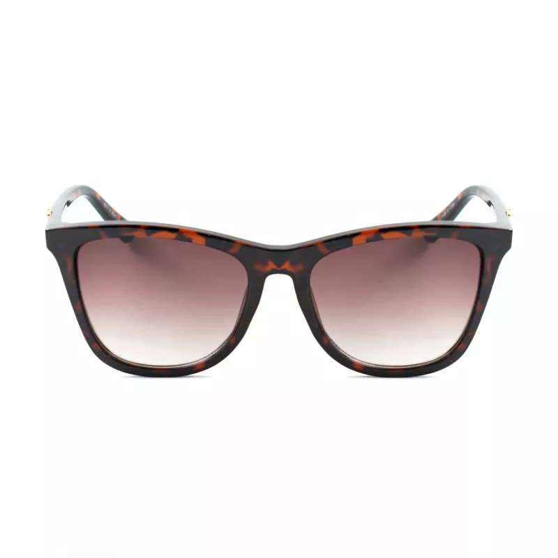 Óculos de sol de mulher GUESS GF0421-5552F Cat-Eye, Dark Havana, lentes castanhas degradê, 55/17/140 mm