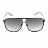 GUESS GF5025S-02B Óculos de sol de homem estilo aviador - armação preta, lentes cinzentas fumadas, 61 mm