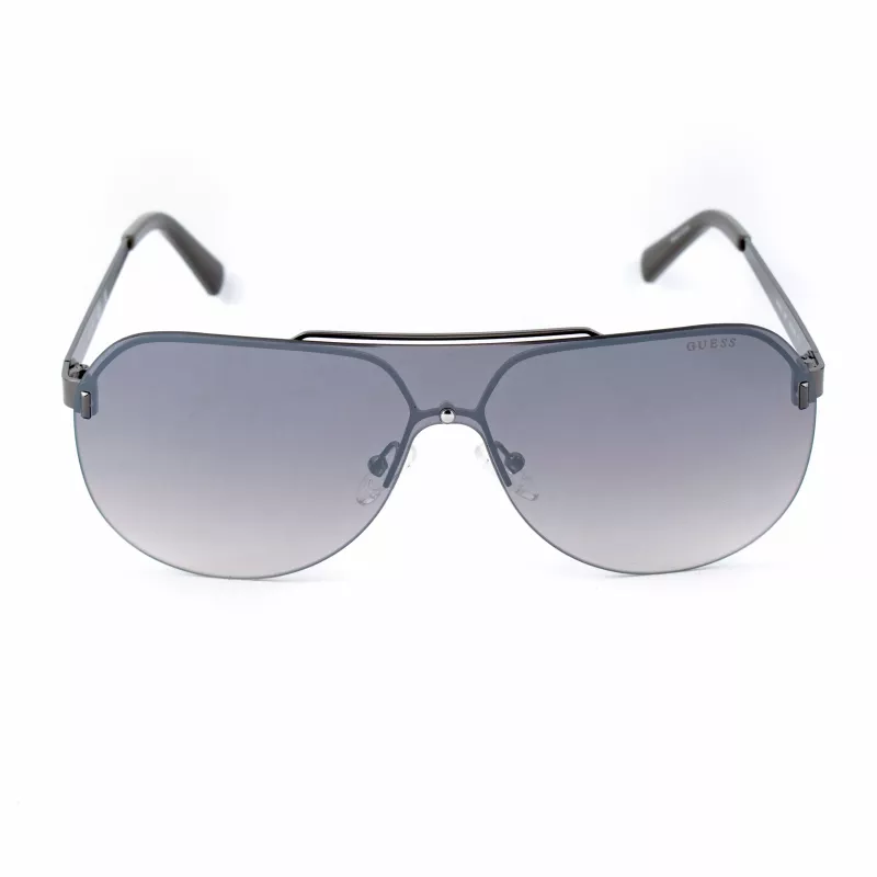Óculos de sol de homem GUESS GF5053-0008F, quadrados, armação preta, lentes fumadas, 58 mm