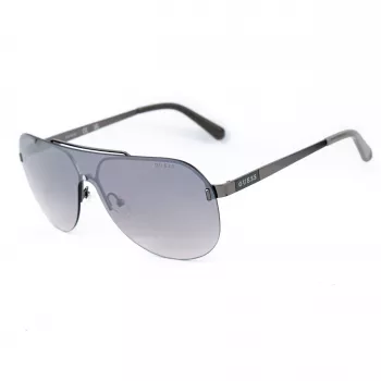 Óculos de sol de homem GUESS GF5053-0008F, quadrados, armação preta, lentes fumadas, 58 mm