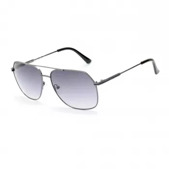 Óculos de sol de homem GUESS GF5079-6108B, retangulares - armação preta brilhante, lentes fumé degradê, 61 mm