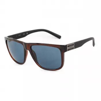 Óculos de sol GUESS MAN GO00058-6145V armação angular preta brilhante lente fumada 61 mm