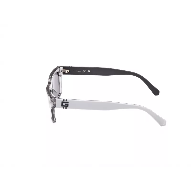 Óculos de sol de homem GUESS GU00120-5520A armação preta brilhante, lentes fumadas espelhadas 55/17/145 mm