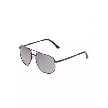 Óculos de sol de homem GUESS GF5122-6001C retangulares - armação preta, lentes fumé 60 mm