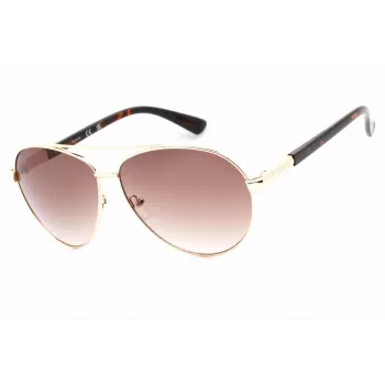 Óculos de sol de homem Guess GF0221-32F Dark Havana armação de acetato lentes degradê castanhas 59mm