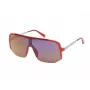 Óculos de sol de homem GUESS GO00054-0066C quadrados armação preta brilhante lentes fumadas 56mm
