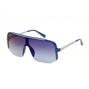 GUESS Óculos de sol de homem GO00054-0090C Armação de propionato preta Lentes de policarbonato cinzentas 54mm