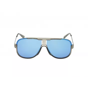 Óculos de sol de homem Guess GO00060-6490C Retangular Armação preta Lentes cinzentas 64/12/140 mm