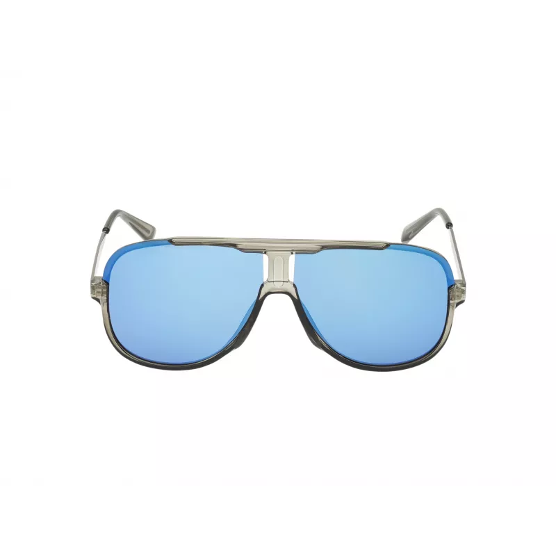 Óculos de sol de homem Guess GO00060-6490C Retangular Armação preta Lentes cinzentas 64/12/140 mm