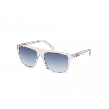 GUESS Óculos de Sol de Homem GU00123-5826W - Armação Quadrada Havana Escura, Lentes Castanhas Degradê, 58/16/140 mm