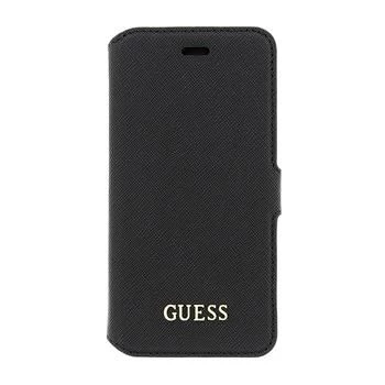 GUESS Capa tipo livro Saffiano para iPhone 6/6S - preto