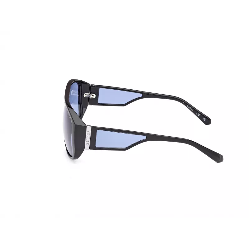 Óculos de sol unissexo GUESS GU00135-6101V, armação preta, lentes cinzentas degradê, 61 mm