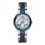 GUESS W0413L1 relógio analógico de quartzo de mulher 35,5 mm aço inoxidável prateado