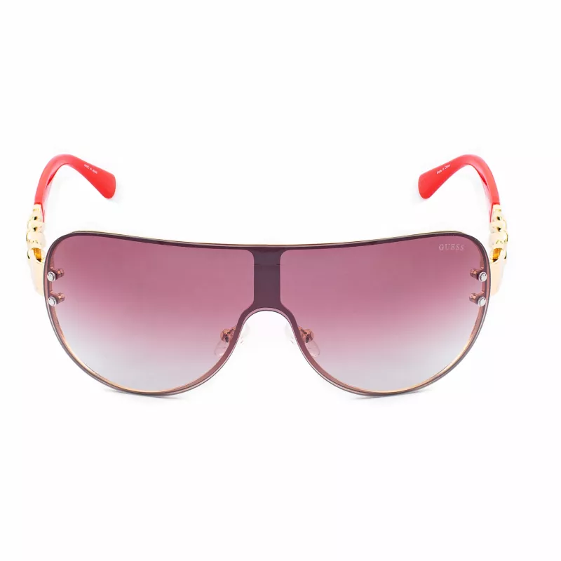 Óculos de sol aviador de mulher GUESS GO00037-0032G Armação dourada Lentes degradê castanhas 56 mm