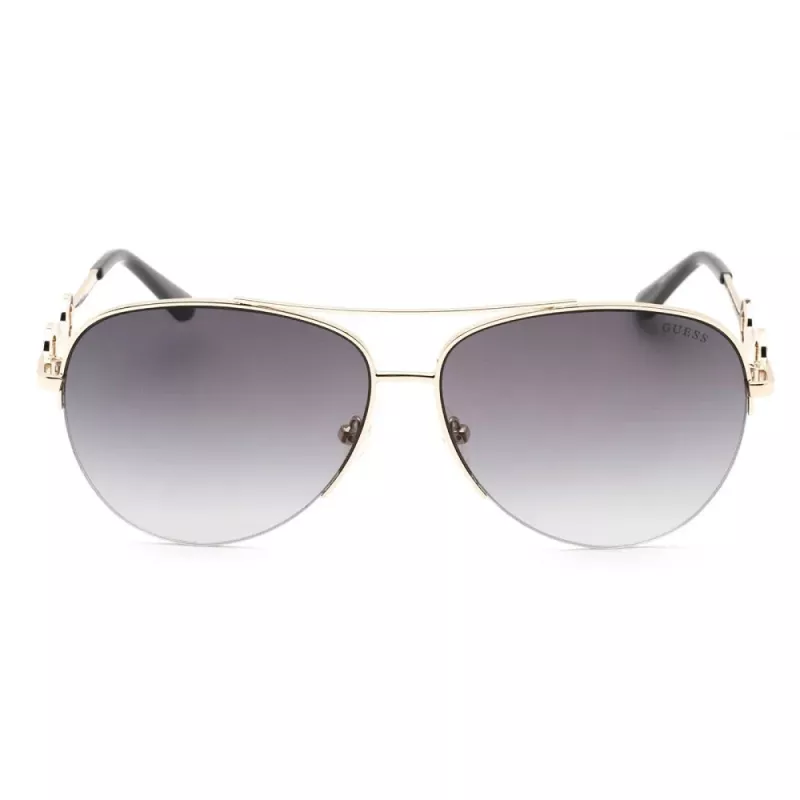 Óculos de sol de mulher GUESS Butterfly Cat Eye GF6171-32B Shiny Black Smoke Gradient 60 mm