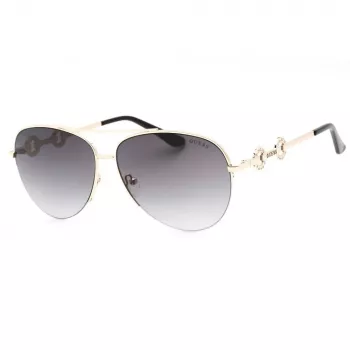 Óculos de sol de mulher GUESS Butterfly Cat Eye GF6171-32B Shiny Black Smoke Gradient 60 mm