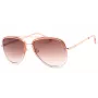 Óculos de sol borboleta de mulher GUESS GF0417-72B - Armação rosa brilhante, lentes degradê castanhas, UV400