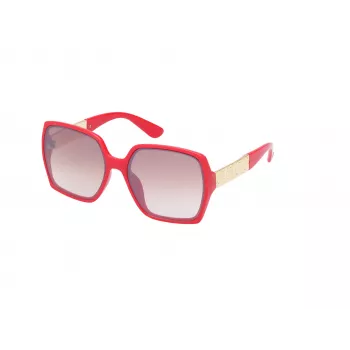 Óculos de sol GUESS mulher cat eye GO00031-6266F - armação preta brilhante, lente degradê fumada, proteção UV400