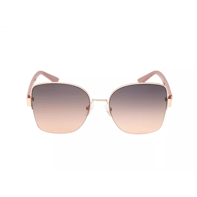 Óculos de sol de mulher GUESS GF00052-5928B armação quadrada Havana lente degradê castanha 59mm