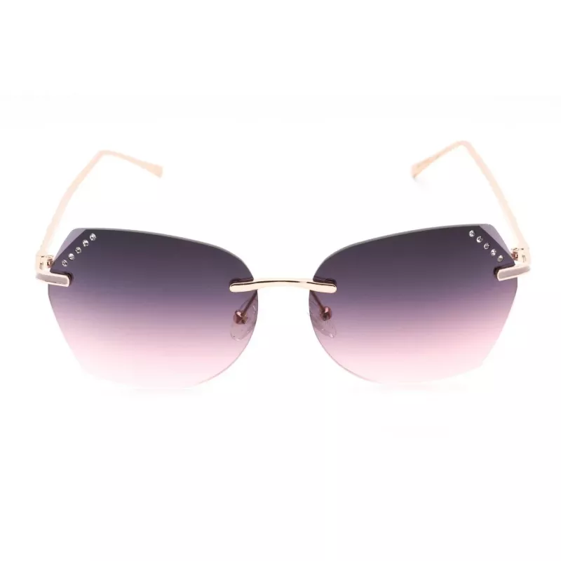 GUESS Senhora GF0384-28T Óculos de sol borboleta tartaruga castanho, lentes degradê castanhas, 61 mm