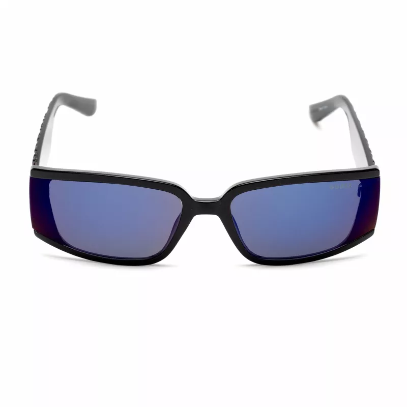 Óculos de sol quadrados oversized GUESS para mulher GF5127-6501C, armação preta com lentes degradê fumadas