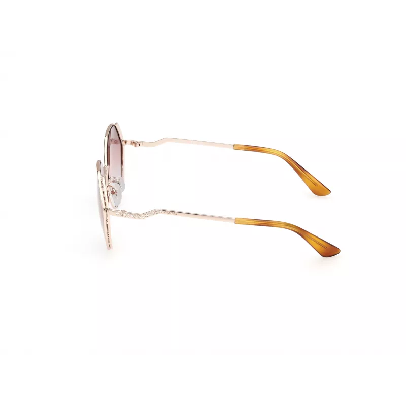 Óculos de sol de mulher GUESS GU7842S5833F, formato quadrado oversize, armação Havana, lentes degradê castanhas, 58 mm