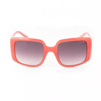 Óculos de sol GUESS GU00097-5372F para mulher - armação preta brilhante, lente degradê Smoke, 53 mm