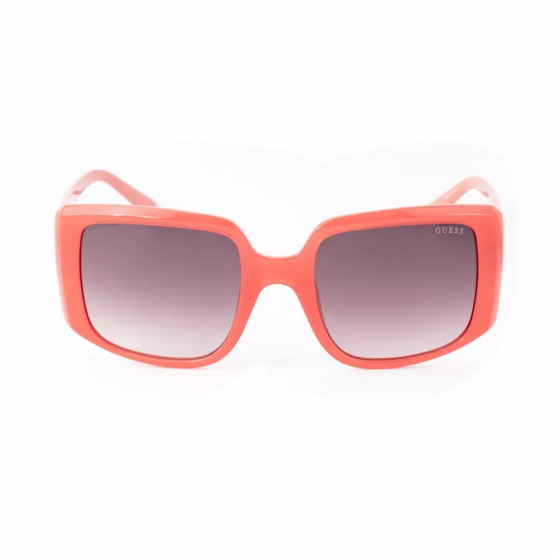 Óculos de sol GUESS GU00097-5372F para mulher - armação preta brilhante, lente degradê Smoke, 53 mm