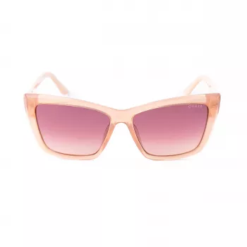 GUESS Óculos de sol de mulher GU00098-5557F Havana acetato armação angular lentes castanhas fumadas 55/14/135 mm