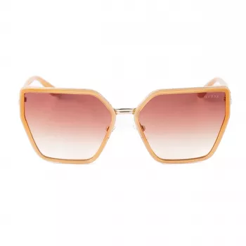 Óculos de sol de mulher GUESS GU00146-5957F Oversized Square Havana lentes castanhas degradê 59mm