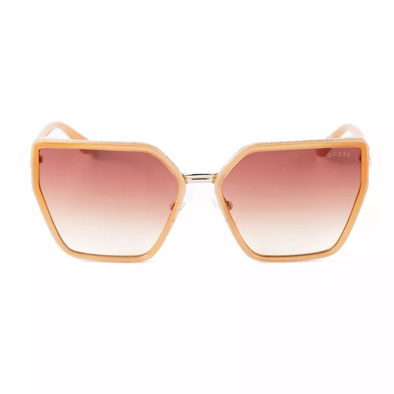 Óculos de sol de mulher GUESS GU00146-5957F Oversized Square Havana lentes castanhas degradê 59mm