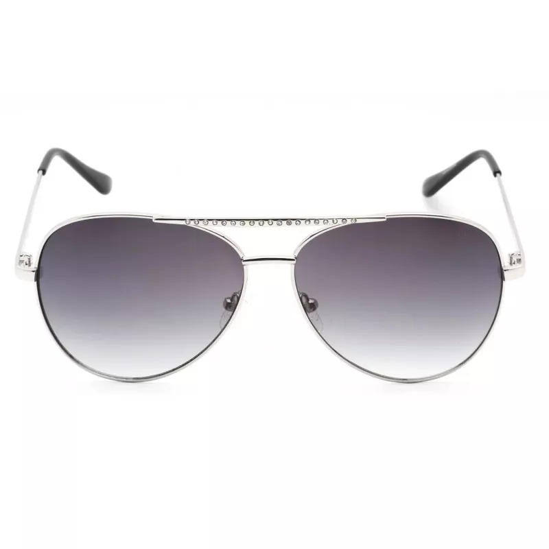 Óculos de sol de mulher GUESS GF0399-01B armação de plástico preta lentes de policarbonato cinzentas 62 mm