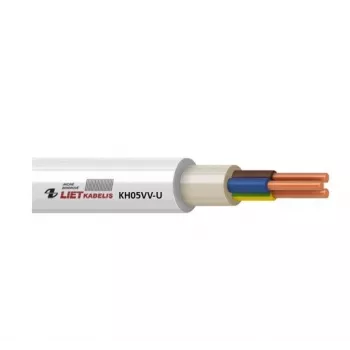 Cabo de alta tensão H05VV-U/NYM 3x1,5 mm² branco com isolamento e bainha de PVC para instalação fixa, 25 m