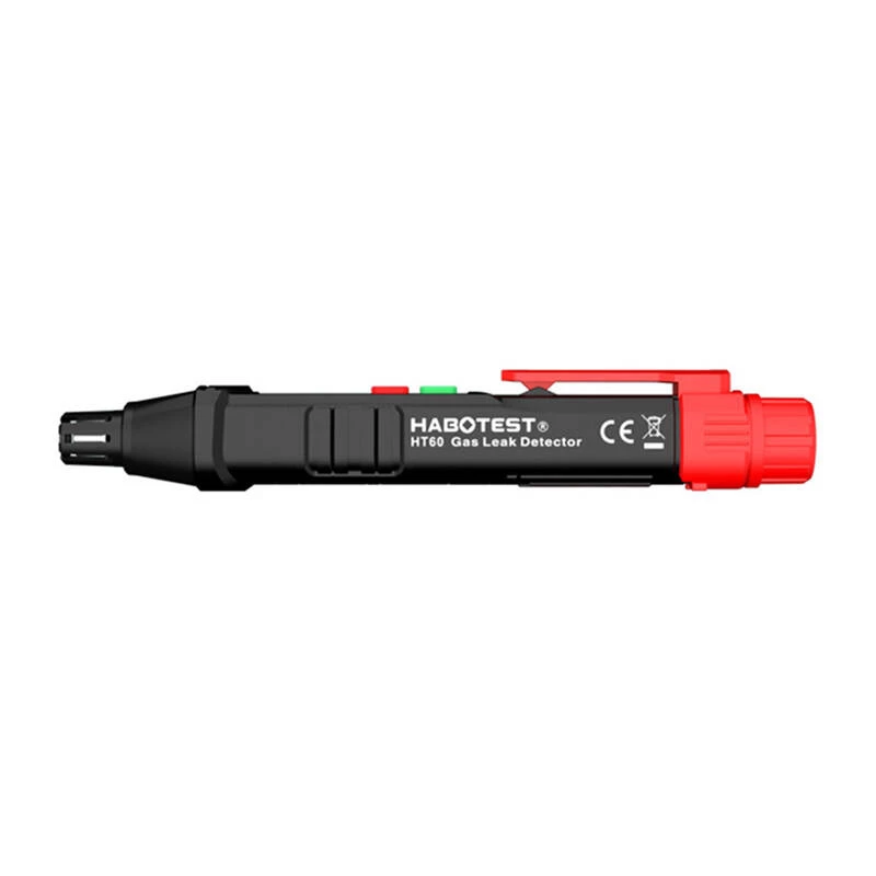 HABOTEST HT60 detetor de fugas de gás com sonda flexível, ecrã LCD, alarme sonoro e visual