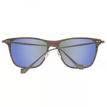 Hackett London HSB86311255 Óculos de sol de homem - Armação preta brilhante, lentes cinzentas, 55 mm