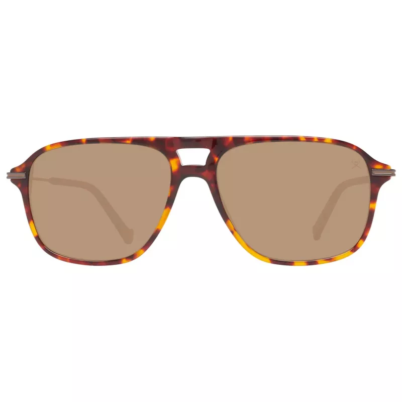 Óculos de sol HACKETT MAN HSB86512756 - armação retangular em acetato Havana com lentes castanhas degradê - 56/16/140 mm