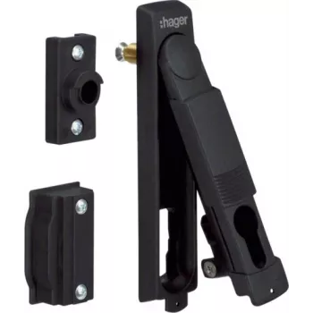Puxador giratório universal Hager FZ535N, preto