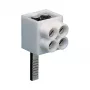 Hager KF82A terminal de ligação unipolar, ligação de pino, 2x16 mm², cinzento
