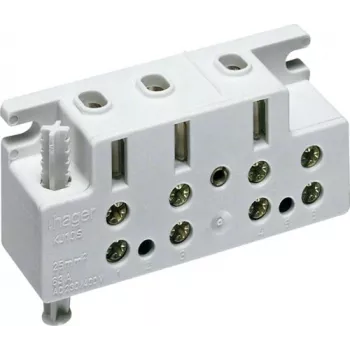 HAGER KJ10S terminal de ligação de contador monofásico 63A 2 polos cinzento
