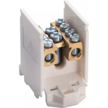 HAGER Terminal de derivação de linha principal K03SN 1 polo 1x25/4x16 mm² cinzento