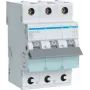 Hager MCS340 Disjuntor de proteção de linha de 40A 3 polos com característica C, 6kA, 3 módulos