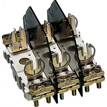 Base seccionadora de fusíveis Hager NH00, 3 polos, 160 A, 690 V AC, terminais de parafuso, cinzento