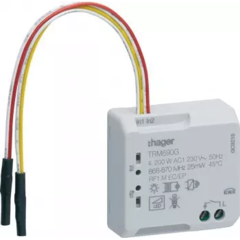 Hager TRM690G Sensor de temperatura NTC, 10 kOhm, cabo de 4 m, IP65, branco