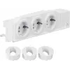 Hager VZ00AS Tomada Schuko para calha DIN, tripla, rotativa, terminais de parafuso