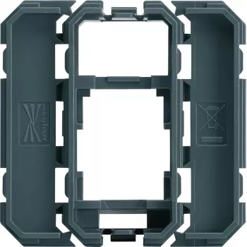 Hager WXF202 Moldura adaptadora Keystone para 1 módulo RJ45, Branco polar