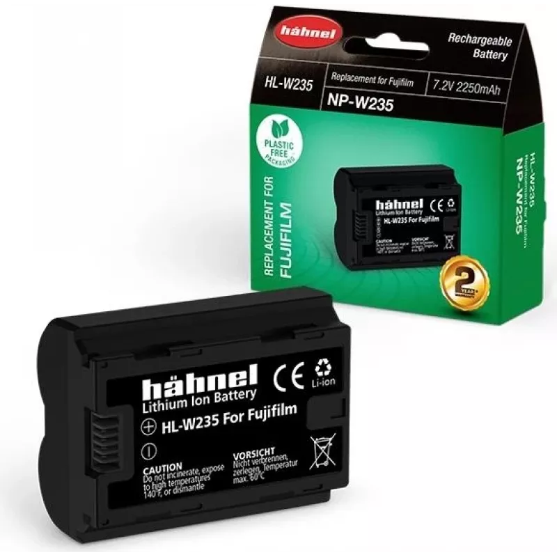 Hähnel HL-W235 Bateria de iões de lítio para Fujifilm (2250 mAh, 7,2 V, 16,2 Wh, substituto de NP-W235) 10002067