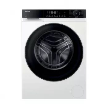 Máquina de lavar roupa de carregamento frontal Haier X5 HW80-BP14357ETUPL 8 kg 1400 rpm com Wi-Fi, vapor, motor inverter - branco