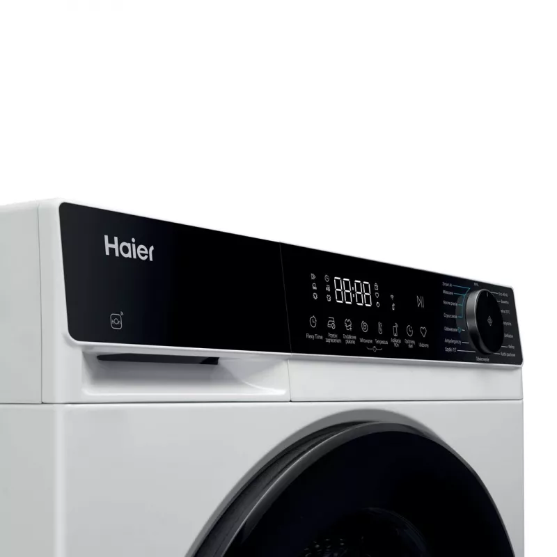 Máquina de lavar roupa de carregamento frontal Haier X5 HW80-BP14357ETUPL 8 kg 1400 rpm com Wi-Fi, vapor, motor inverter - branco